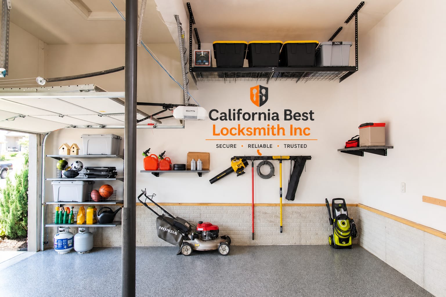 Licensed locksmith technician at work